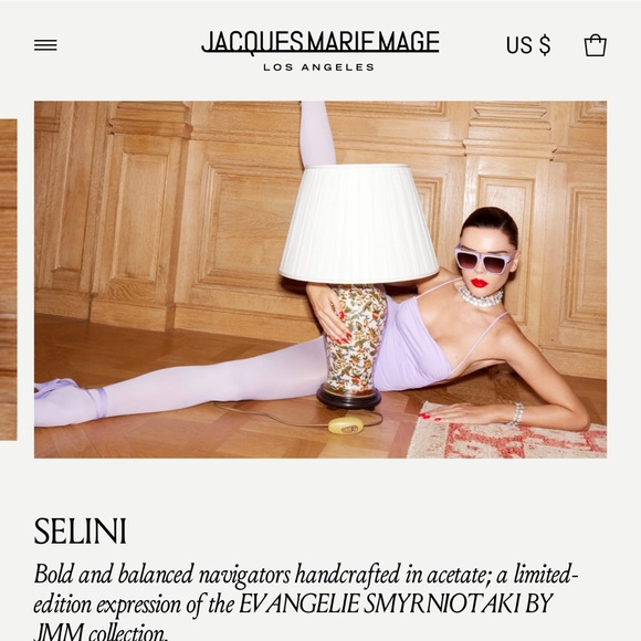 Jacque Marie Mage x Evangelie Smyrniotaki Selini flat brow sunglasses lilac main image 2